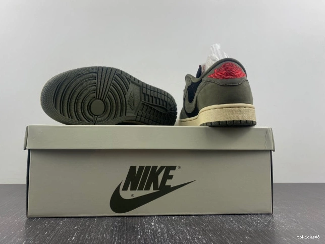 Rep TBkick OLIVE' SCOTT SP 'BLACK X 1 DM7866-002 OG TRAVIS AIR JORDAN LOW 0811